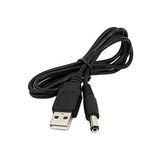 LEDONLİNE Usb To Dc 5.5 2.1 Mm Kalın Uç Usb Jack Dönüştürücü Kablo 90cm