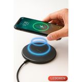 L'edoren 10W Süper Kablosuz Hızlı Şarj Cihazı Wireless Charger Pad Android Apple iphone Telefonlara Uyumlu - Siyah