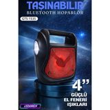 L'edoren 4" 5W Extra Bass Bluetooth Hoparlör El Fenerli Fm Radyo USB Tf Kart Gts 1535 - siyah