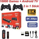 L'edoren 5G Uyumlu 8K 30fps Ultra HD Android tv + Game Stick +1000 Games GameBox