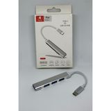 Ledoren All 4 In 1 Type-C To USB 3.0 Hub Adaptör Çevirici Dönüştürücü Çoğaltıcı - Renkli