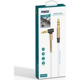 L'edoren Basic ‘l’ Kesim Metal Başlıklı ve Yaylı 3.5mm Aux Kablo 1 Metre A811W - Çok Renkli