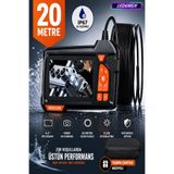 L'eDoren Endoskop Kamera IP67 Su Geçirmez 20 Metre Kablo 4-500 cm Odak Aralığı 1080P HD Video 4.3 İnç IPS Ekran