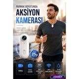 L'edoren Göğüse Takılabilir Mıknatıslı 1080P Mini Aksiyon Kamera Geniş Açı Pov Kask Kamerası - Beyaz