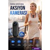 L'edoren Göğüse Takılabilir Mıknatıslı 1080P Mini Aksiyon Kamera Geniş Açı Pov Kask Kamerası - Siyah