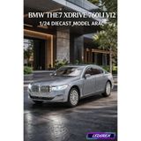 L'eDoren Gri Renkli Bmw The7 Xdrive 760li v12 1/24 Diecast Koleksiyon Maket Model Araba CHE ZHİ GRİ ile uyumlu