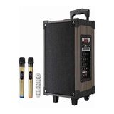 L'eDoren Lt-910 Şarjlı Kumandalı Çift Mikrofonlu Hoparlör Karaoke Sistemi 80 Watt Taşınabilir Amfi Hoparlör ile uyumlu