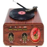 L'edoren M-1317BT Özel Tasarım Ahşap Görünümlü Retro Vintage Nostaljik Radyo & Bluetootlu Mini Fm Radyo