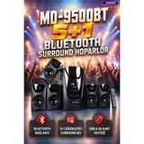L'eDoren MD-9500BT 5+1 Bluetooth Surround Ses Sistemi Dijital Ekranlı Ev Sinema Siyah