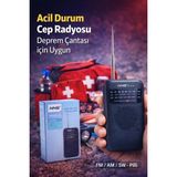 L'edoren NS-8138 Fm / Am / Sw 3 Bant Deprem Çantasına Uygun Taşınabilir Cep Radyosu | Pilli Mini Radyo
