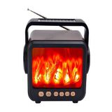 L'eDoren Solar Panelli Şömine Nostaljik Görünümlü Bluetoothlu Ve Fenerli Mp3 Çalar Radyo Müzik Kutusu Kahverengi ile uyumlu