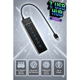L'eDoren Ul307 7 Port Usb 3.0 Hub Usb Hub 3.0 Çoğaltıcı 7 Port Usb Hub 5 Gbps Usb Splitter Usb Çoklayıcı ile uyumlu