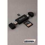L'edoren USB Type C Kart Okuyucu Micro USB Sd Tf Otg Hafıza Kart Okuyucu - Siyah