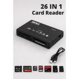 L'eDoren VİP Çoklu Kart Okuyucu 43 In 1 Usb Sd Sdhc Mini Micro Sd M2 Mmc Xd Cf