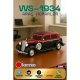 L'eDoren WS-1934 Pontiac Sedan Diecast Araba Bluetooth Hoparlör Işıklı, FM Radyo ve USB Destekli Müzik Kutusu