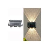 LEDREYON Güneş Enerjili Çift Yönlü 20W Solar Duvar Aplik Dış Mekan Aydınlatma Balkon Teras Led Bahçe Aydınlatma