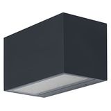Ledvance Smart + Wi-Fi geniş köprü RGB 14,5 cm kısılabilir LED duvar lambası, koyu gri, yüksek kaliteli alüminyum gövdeli, dikdörtgen, RGB renk kontrolü, 14 W, 3000 Kelvin sıcak beyaz, 600 lümen, IP44