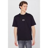 Lee % 100 Pamuk Loose Fit Logolu Bisiklet Yaka T Shirt Erkek T Shirt L2520302 001 - Siyah - XS