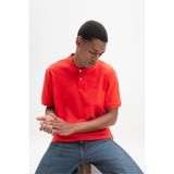 Lee % 100 Pamuk Regular Fit Düğmeli Polo Yaka T Shirt Erkek Polo Yaka T Shirt ML211810512 - Koral