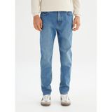 Lee Austin Pamuklu Straight Fit Esnek Jean Denim Kot Pantolon, Mid Blue, 31/32 Beden