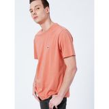 Lee Bisiklet Yaka Baskılı Açık Turuncu Erkek T-Shirt L60UFQUK_ Logo T-Shirt - XS