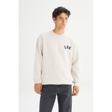 Lee Bisiklet Yaka Bej Erkek Sweatshırt L242547755 Bej Sweatshirt