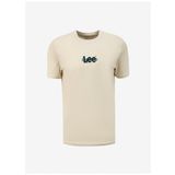 Lee Bisiklet Yaka Bej Erkek T-Shirt L241521614 Loose Fit T-shirt