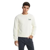 Lee Bisiklet Yaka Ekru Erkek Sweatshirt, Ekru, 2XL