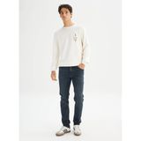 Lee Bisiklet Yaka Ekru Erkek Sweatshırt L2520225104 Ekru Sweatshirt