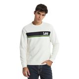 Lee Bisiklet Yaka Erkek Sweatshirt Ekru XL