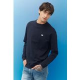 Lee Bisiklet Yaka Koyu Lacivert Erkek%100 Pamuk Sweatshirt L81IRYMA 2XL