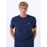 Lee Bisiklet Yaka Lacivert Erkek T-Shirt ML60UFQ35 Regular Fit Patch Logo