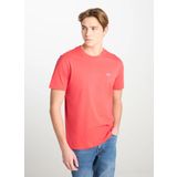 Lee Bisiklet Yaka Mercan Erkek T-Shirt ML60UFQ512 Regular Fit Patch Logo