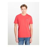 Lee Bisiklet Yaka Mercan Erkek T-Shirt, Regular Fit, Patch Logo, M Beden
