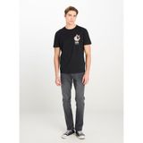 Lee Bisiklet Yaka Siyah Erkek T-Shirt L2510322001 Regular Fit Grafik
