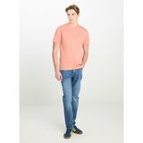Lee Bisiklet Yaka Somon Erkek T-Shirt ML60UFQUK Regular Fit Patch Logo - XS