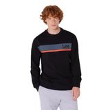 Lee Bisiklet Yaka Sweatshirt Erkek Sweatshirt, Siyah, S
