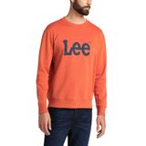 Lee Bisiklet Yaka Sweatshirt Erkek Sweatshirt, Turuncu, L