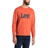 Lee Bisiklet Yaka Sweatshirt Erkek Sweatshirt, Turuncu, S