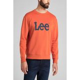Lee Bisiklet Yaka Sweatshirt Erkek Sweatshirt, Turuncu, XL