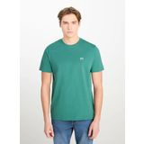 Lee Bisiklet Yaka Yeşil Erkek T-Shirt ML60UFQG26 Regular Fit Patch Logo