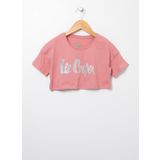 Lee Cooper 222LCG242006 Baskılı Koyu Somon Kız Çocuk T-shirt