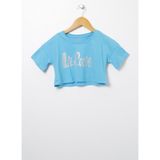 Lee Cooper 222LCG42006 Baskılı Turkuaz Kız Çocuk T-shirt