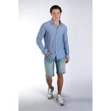 Lee Cooper 242 LCM 241006 Mavi Nisjos Erkek Dokuma Gömlek