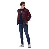 Lee Cooper Abel Erkek Dokuma Uzun Kol Gömlek - S - Bordo