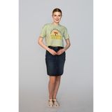 Lee Cooper Addy Kadın %100 Pamuk O Yaka T-Shirt Açık Haki