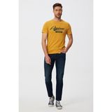 Lee Cooper Against Erkek %100 Pamuk O Yaka T-Shirt Safran - 02-Sarı