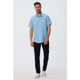 Lee Cooper Andre Erkek Dokuma Gömlek Mavi
