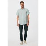 Lee Cooper Andre Erkek Dokuma Gömlek Mınt - 2XL - Yeşil