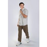 Lee Cooper Andre Erkek Kısa Kol Dokuma Gömlek Gri
